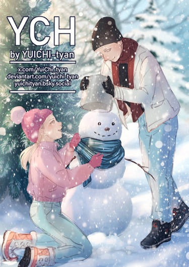 open YCH couple and snowman