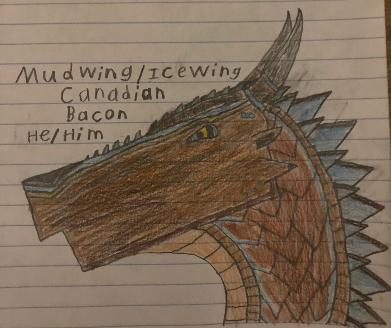 A drawing of my favorite hybrid OC