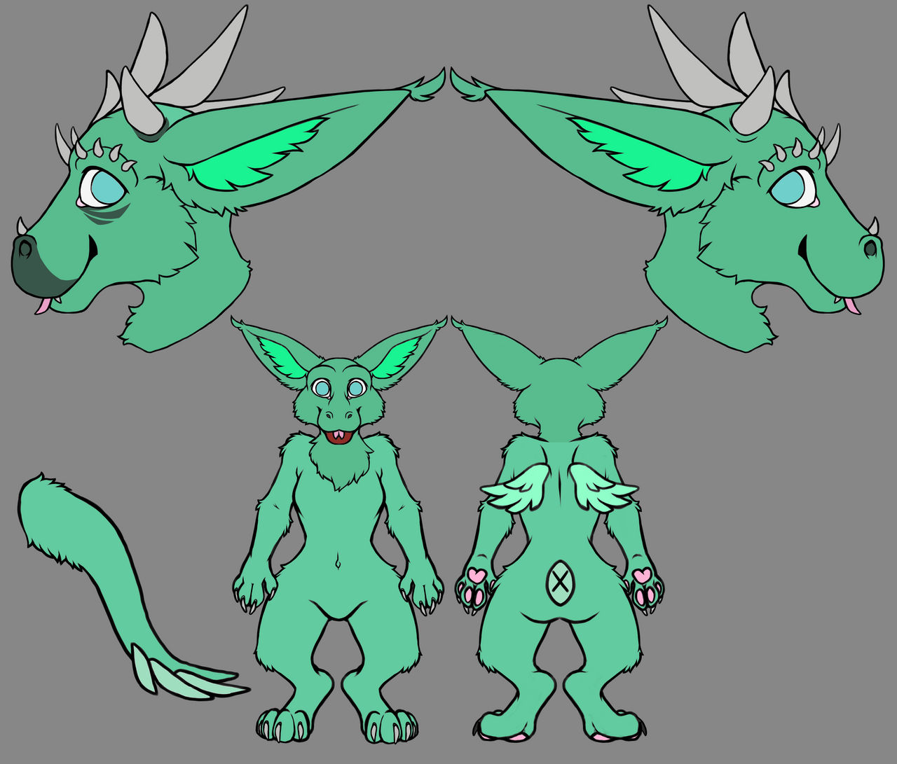 Mint Dutch angel dragon fursona