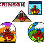 Crimson (oc) sticker sheet