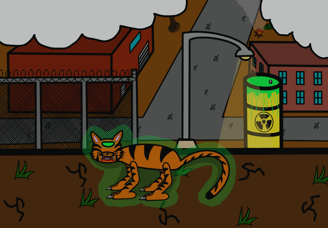 Radioactive apocalypse tiger :3