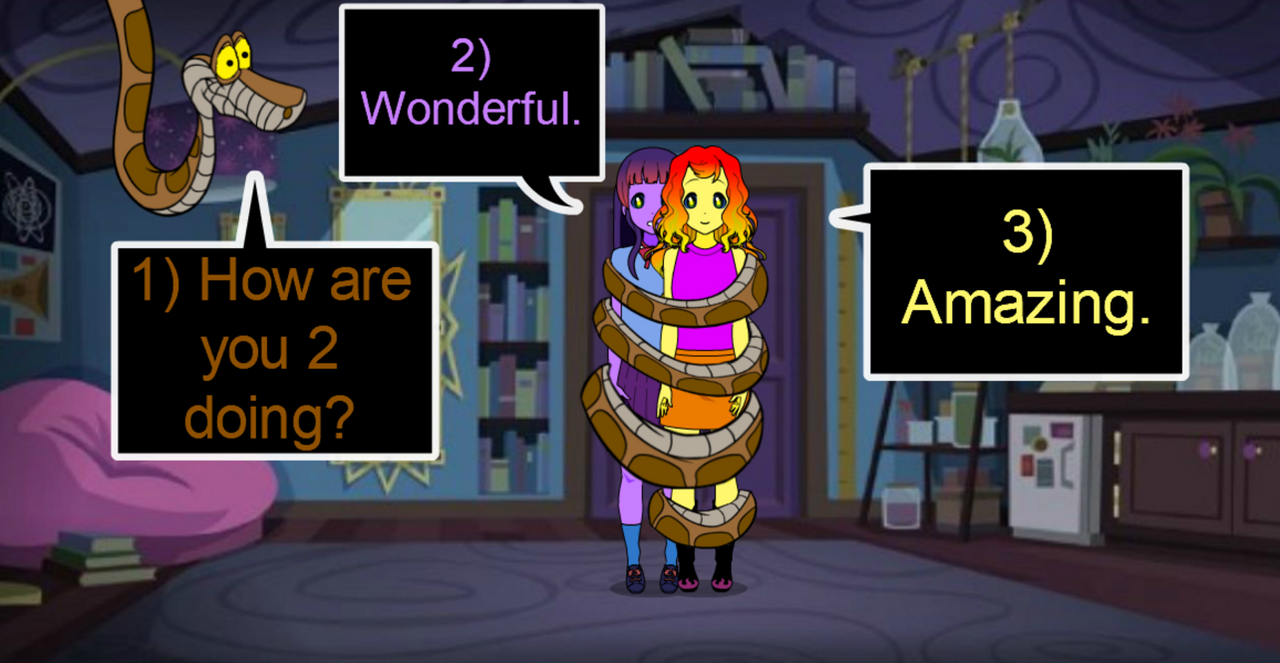 Kaa And Sci Twi And Sunset Shimmer Part 38 by snakecoilsl on DeviantArt