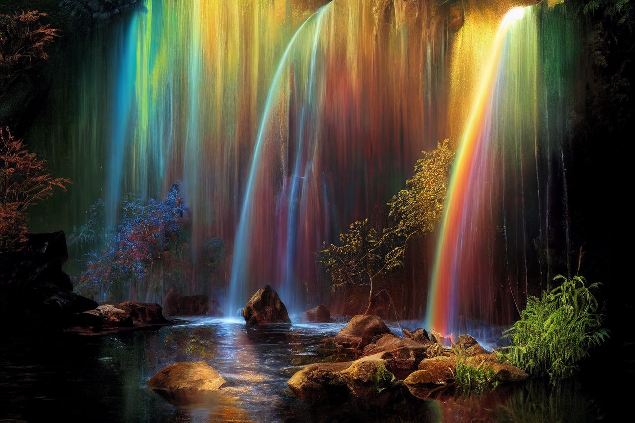 Rainbow Waterfall By EllysWorldOfArt On DeviantArt rainbow-waterfall-by-ellysworldofart-on-deviantart