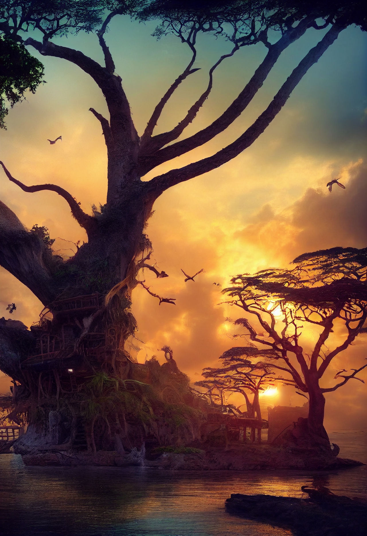 treehouse by EllysWorldOfArt on DeviantArt