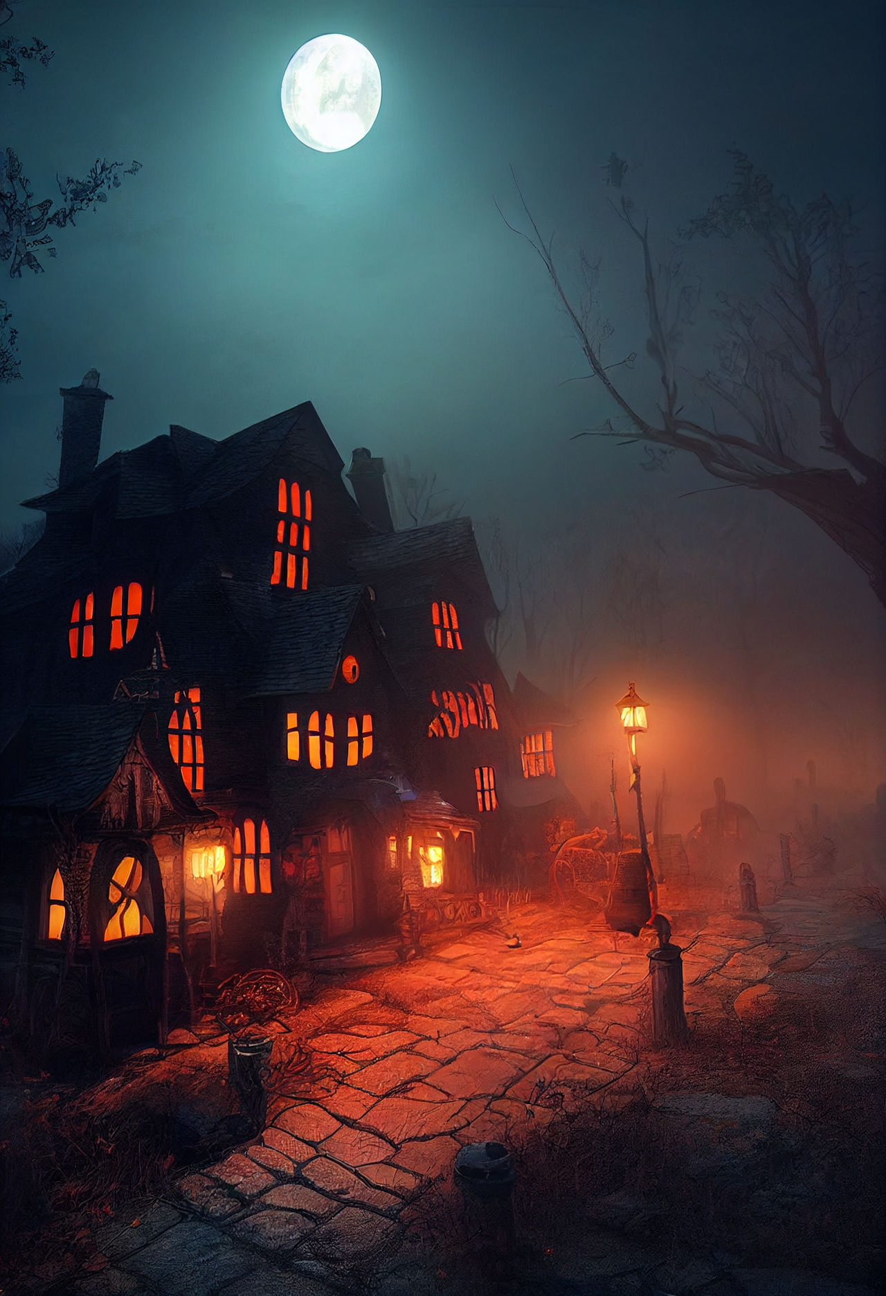 haunted village by EllysWorldOfArt on DeviantArt