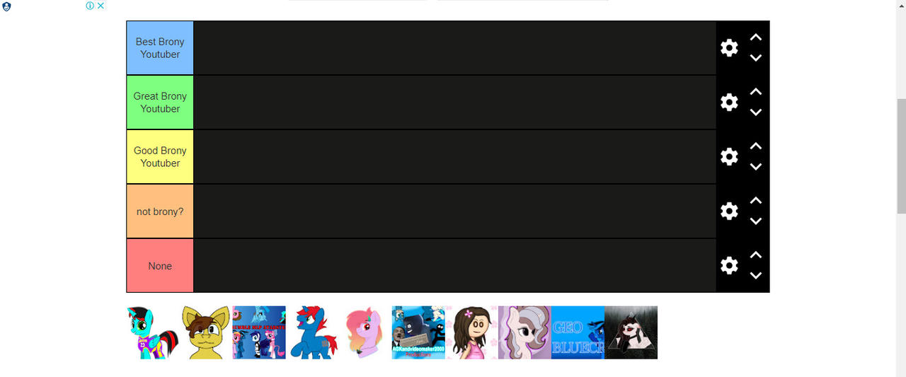 Brony Chart the Brony Tier by AldrinJoaquin on DeviantArt