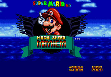 Super Mario in Mach Speed Mayhem Title Concept