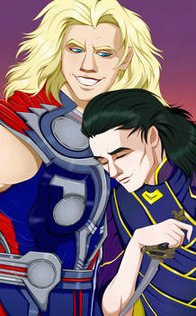 Thor x Loki. The Gold of your hair