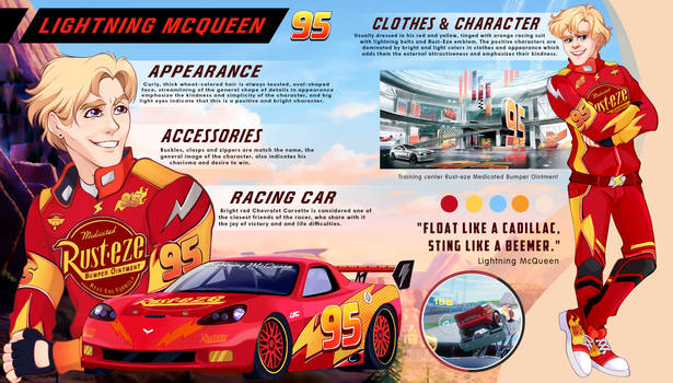 Lightning McQueen Character Reference Sheet Eng