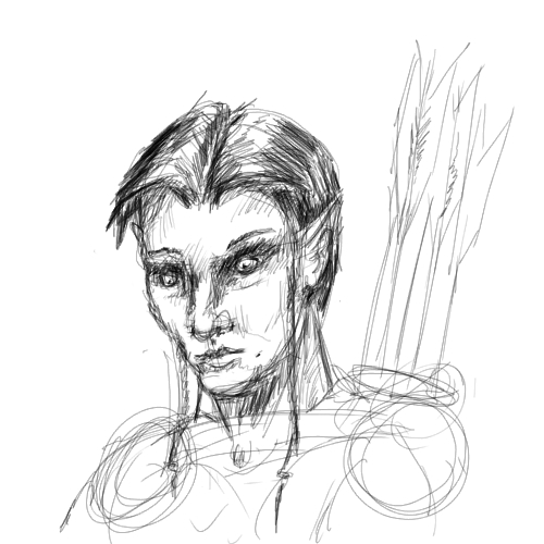 Elven Archer -- Sketch