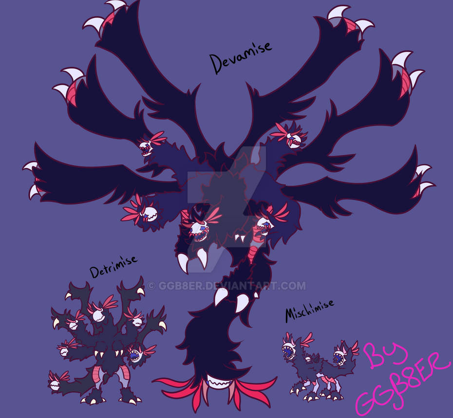Mischimise Fakemon line by GgB8er on DeviantArt
