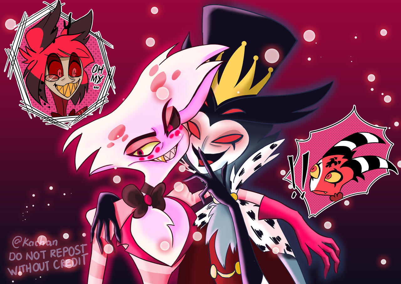 Stolas Angel Angel and Stolas (ft Alastor + Blitzo) by SinhNhi678 on DeviantArt