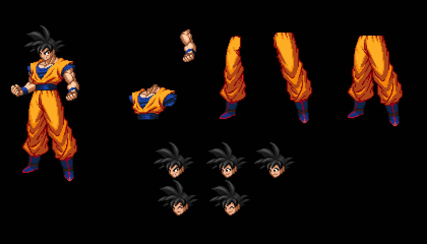 Character Sprite Rig Goku sprite Rig by EggIsSoup on DeviantArt