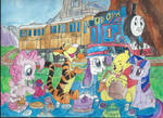 MLP and Winnie The Pooh picnic in Sodor
