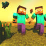 Herobrine x Steve