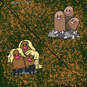 #051: Dugtrio.