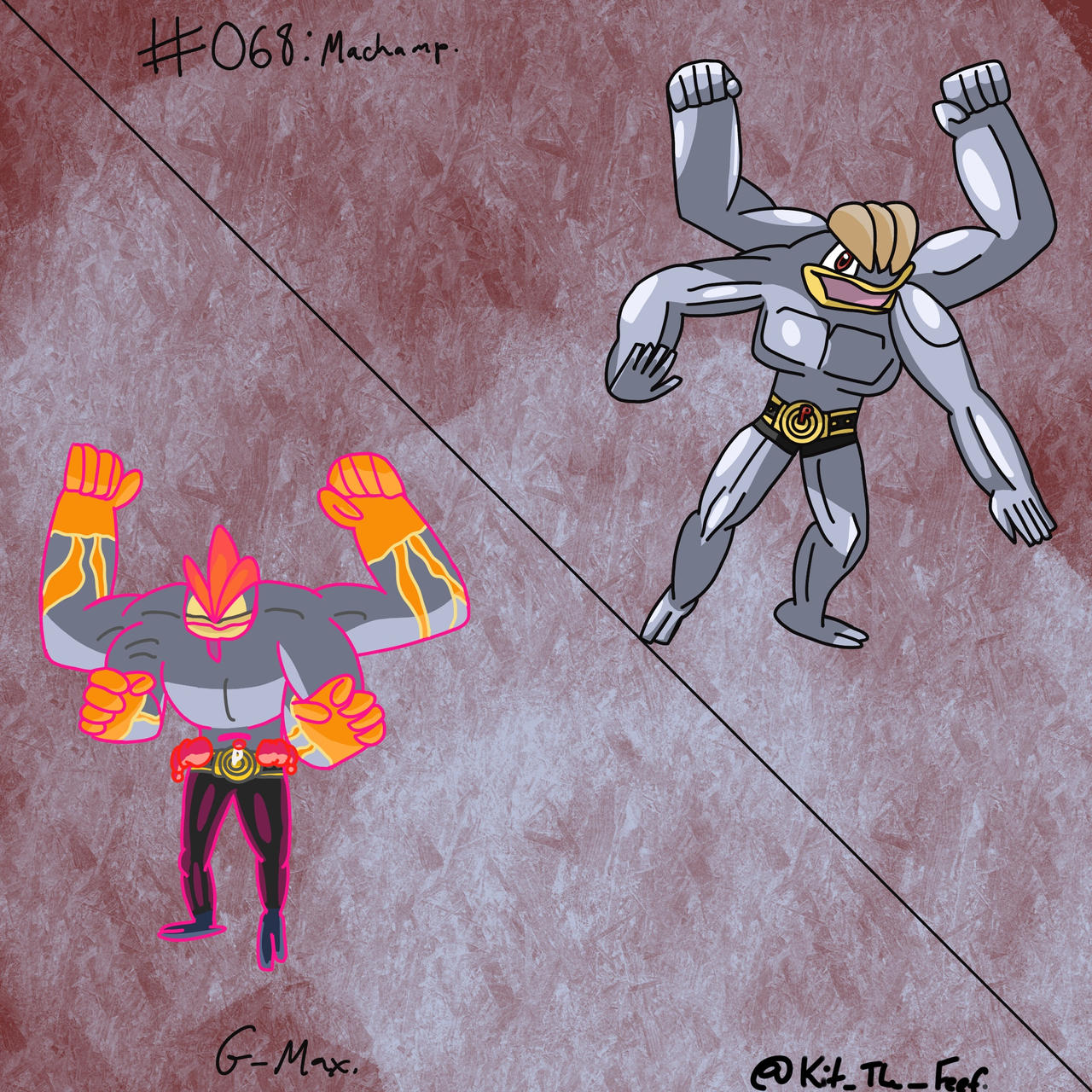 #068: Machamp. by Kit-The-Feef on DeviantArt