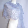 Lavender hand knitted lace shawl