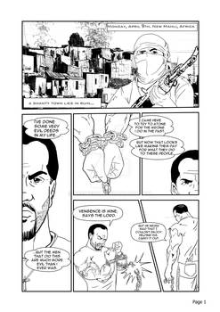 Test page for my graphic novel titled Evil Deeds