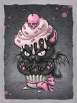Devil Kitty Cupcake by aleksandracupcake