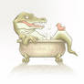 Crocodile in the bathtub