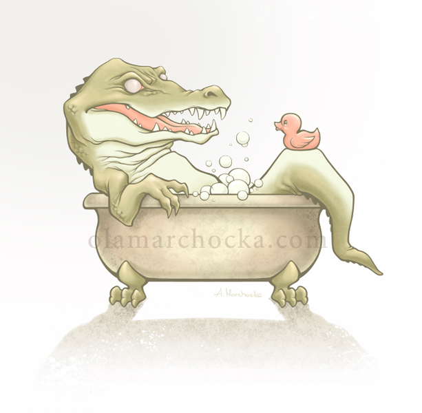 Bathtub By Aleksandracupcake On Deviantart, Alligator In The Bathtub Book