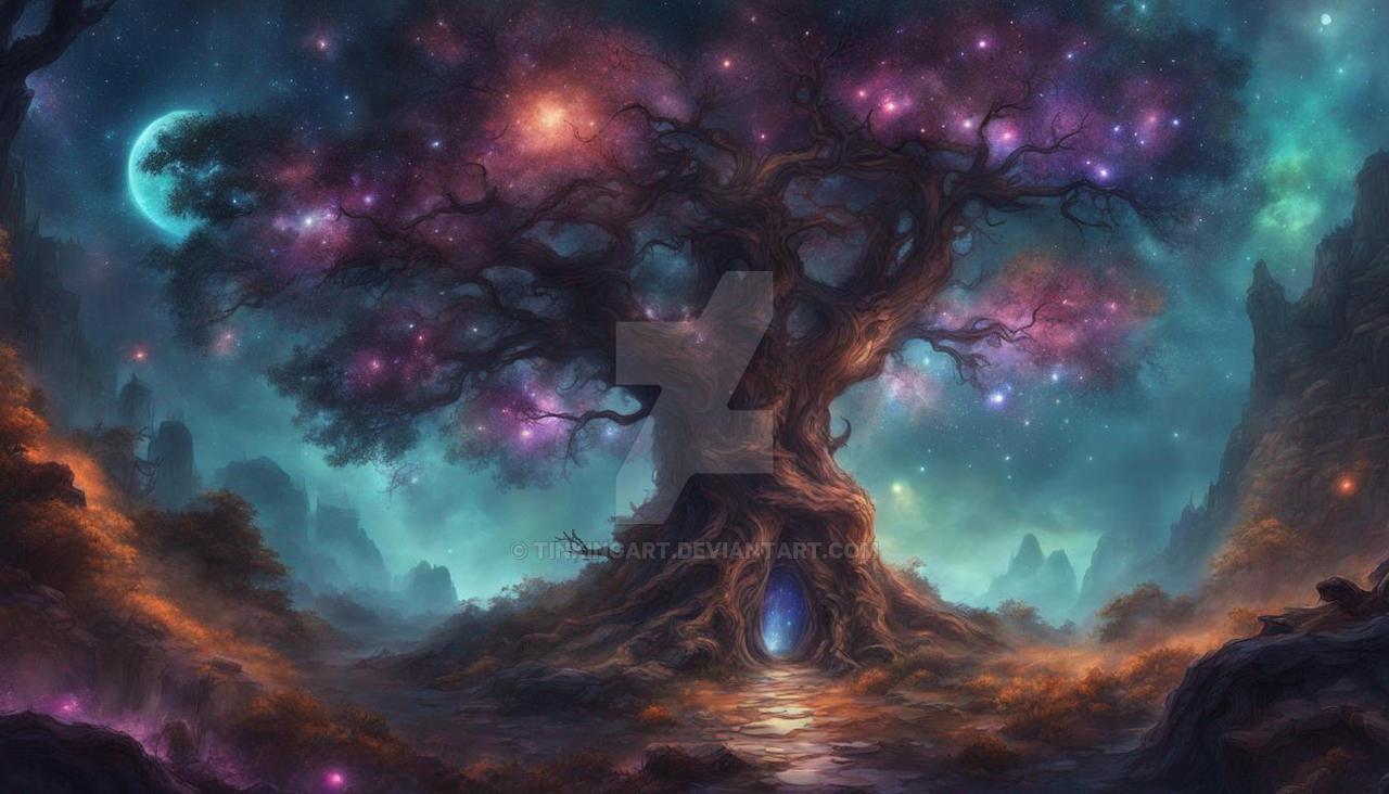 Galaxy Tree Model Galaxy tree by TinkingArt on DeviantArt