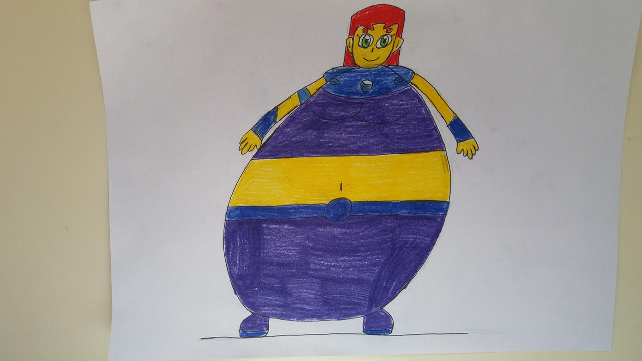 Starfire Over Inflation Bloated Starfire by 95DArts on DeviantArt