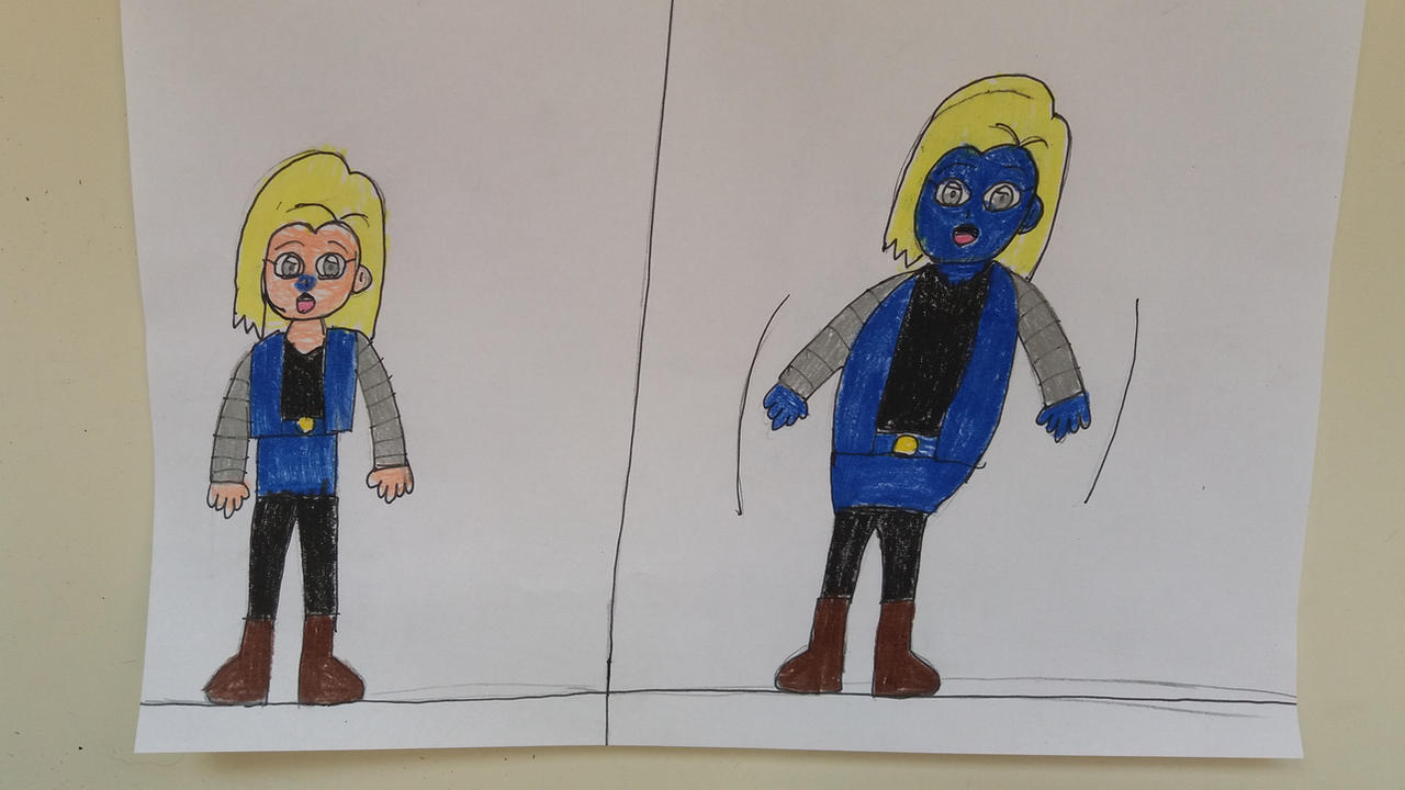 Android 18 Blueberry Inflation Part 1 by 95DArts on DeviantArt