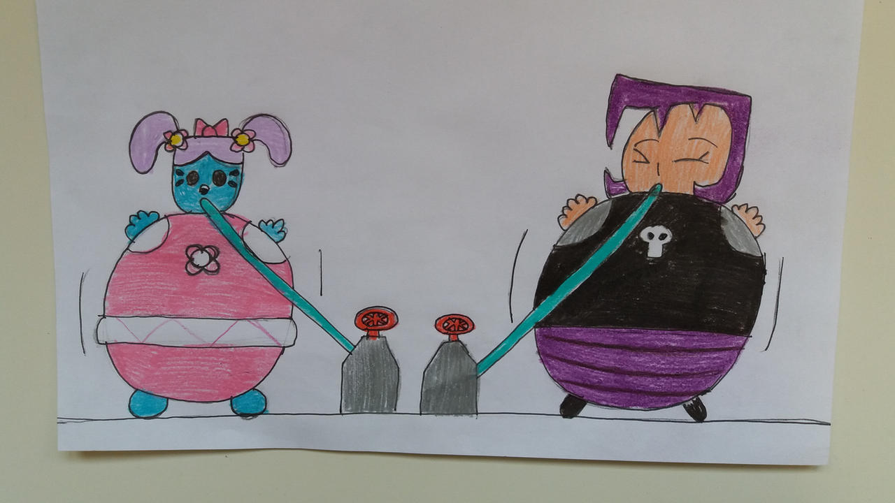 Daizy and Gaz Helium Inflation Part 2 by 95DArts on DeviantArt