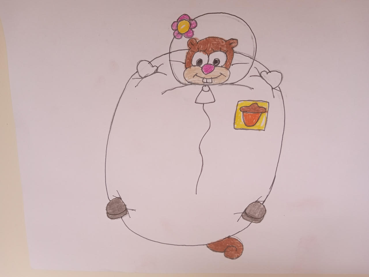 Sandy Cheeks Inflated by 95DArts on DeviantArt