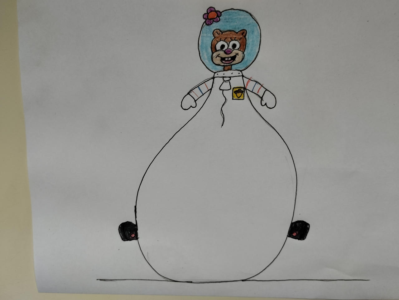 Sandy Cheeks Inflation Bottom by 95DArts on DeviantArt