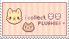 i collect PLUSHIES! stamp