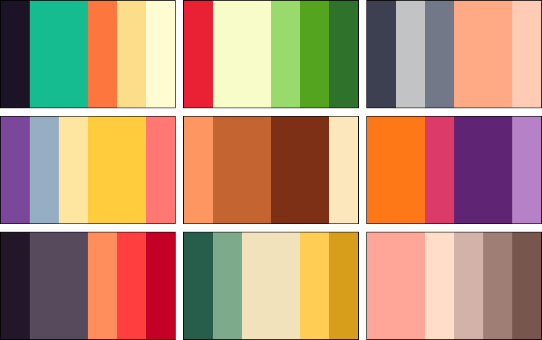 color palettes! by RRRAI on DeviantArt