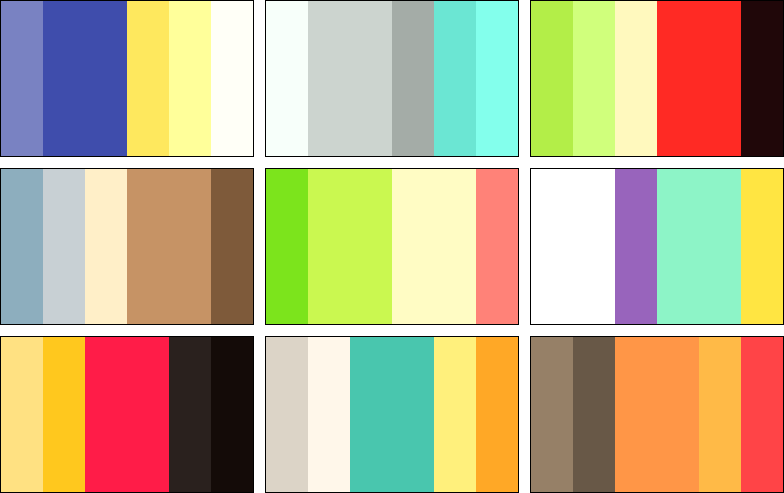 color palettes 5 by RRRAI on DeviantArt