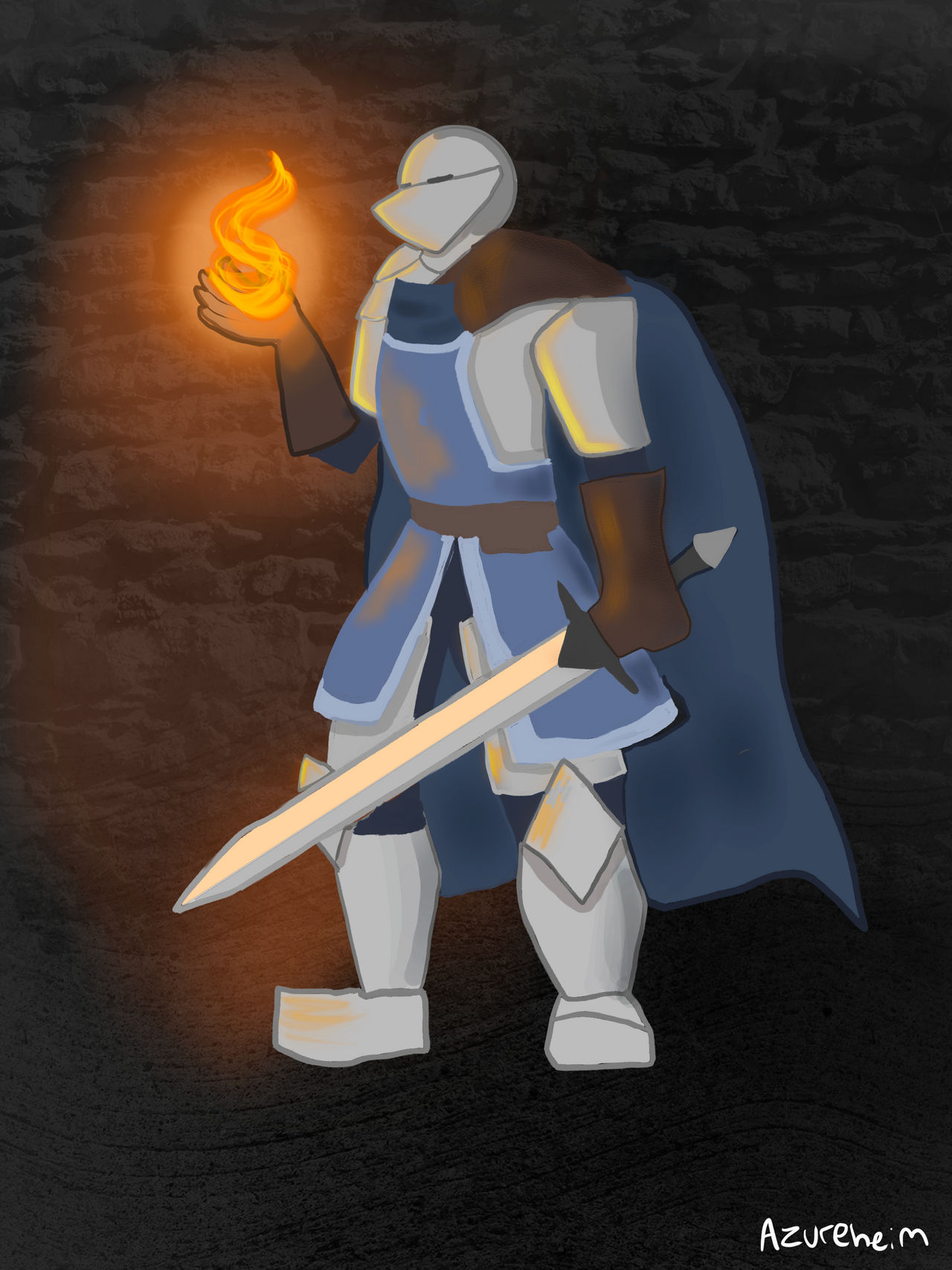 Dark Souls Pyromancer Knight by Azureheim on DeviantArt