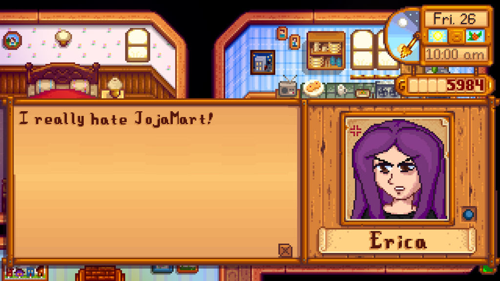 Stardew Valley Mock Up Erica Hating Joja By Tibby San On Deviantart Stardew Valley Mock Up Erica Hating Joja By Tibby San On Deviantart