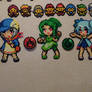 Johto Starters Moemon Perlers