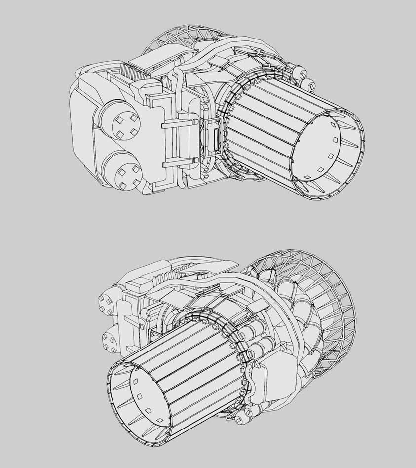 Spacecraft Engine Study by J-J8 on DeviantArt