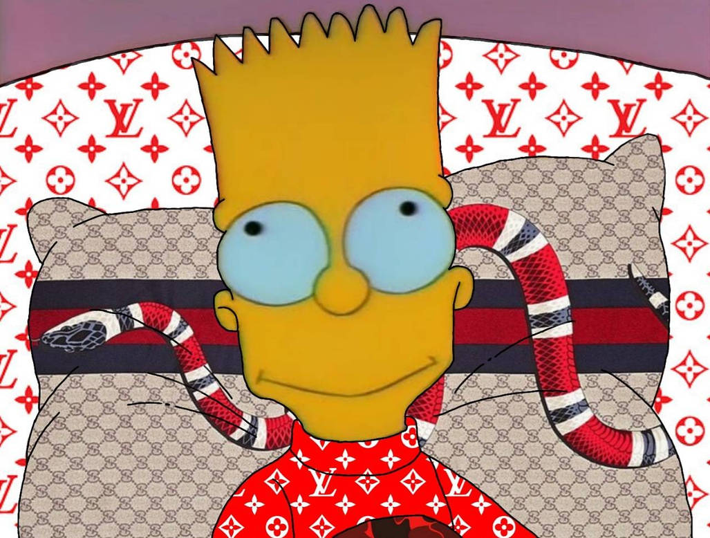 baggrund hardware Athletic Bart Simpson | LV x Supreme x Gucci x Bape by TheBoyNamedMuzaffer on  DeviantArt