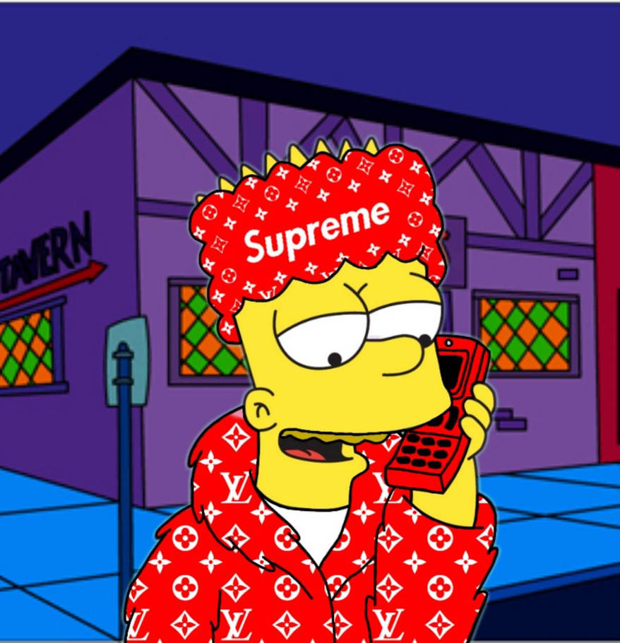 bart simpson supreme x lv 2 by theboynamedmuzaffer on deviantart
