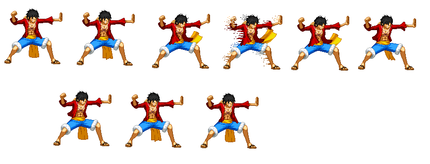 FREE SPRITES: Jet Pistol Luffy Sprites by JorgeOgomo on DeviantArt