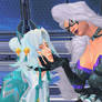 White Fox Defeated by Black Cat