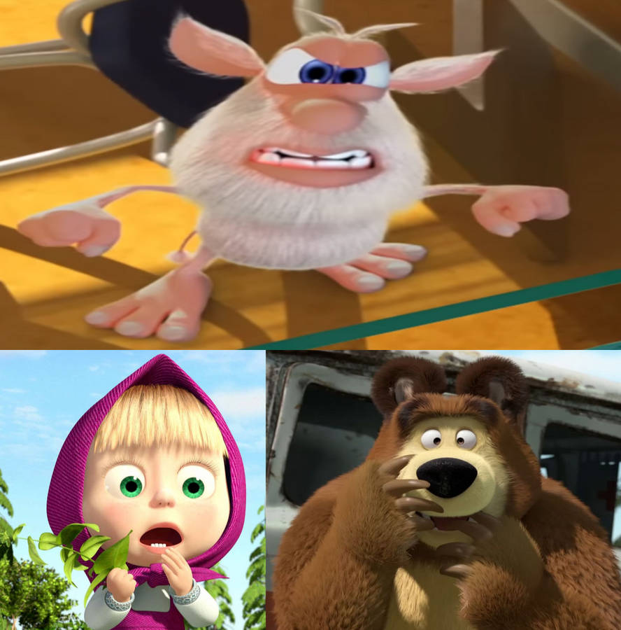 Booba Is Angry At Masha And Bear By HikerErubey On DeviantArt booba-is-angry-at-masha-and-bear-by-hikererubey-on-deviantart