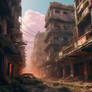02024-Walking in a desolated city.