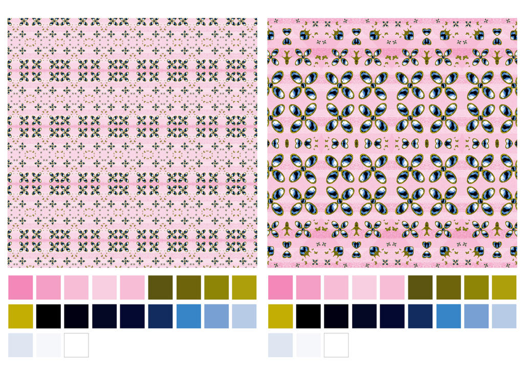 The pattern design with the color palette by VanillaBlossomCandy on ...