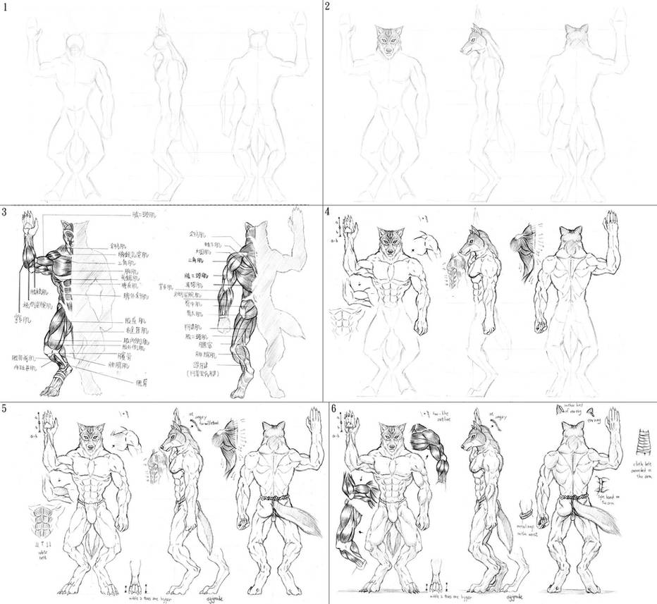 How I draw a werewolf? by WolfLSI