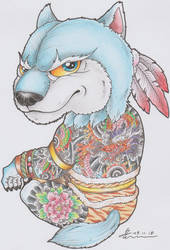 My character with Japanese Traditional Tattoo