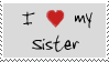 I love my sister stamp