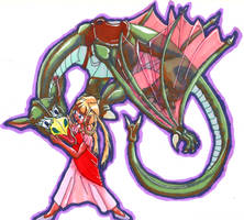Girl and Dragon Mount